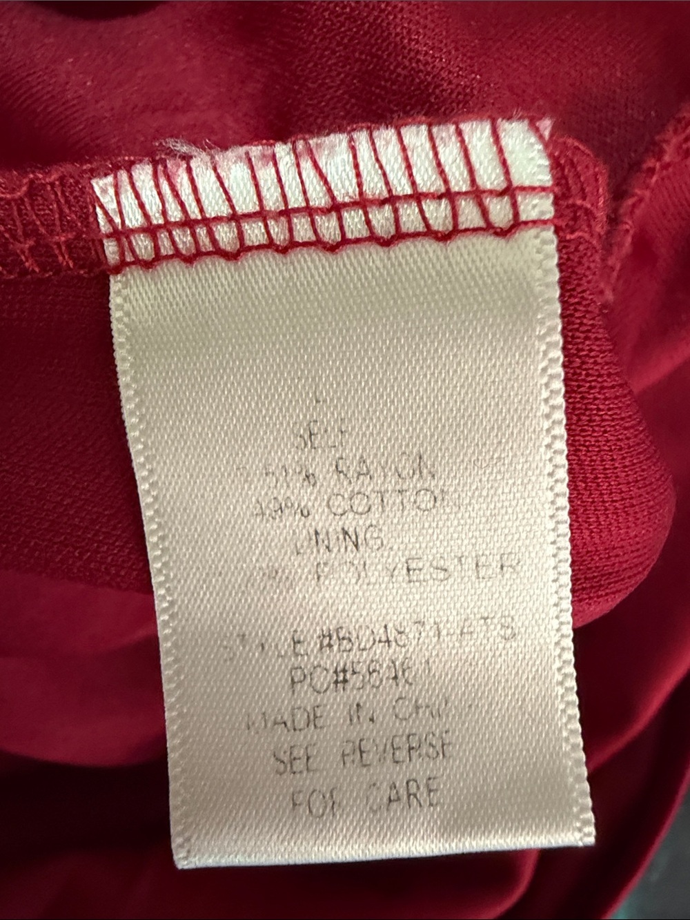 Textured Ruffled Tiered Dress in Deep Wine Red - Picture 5 of 5
